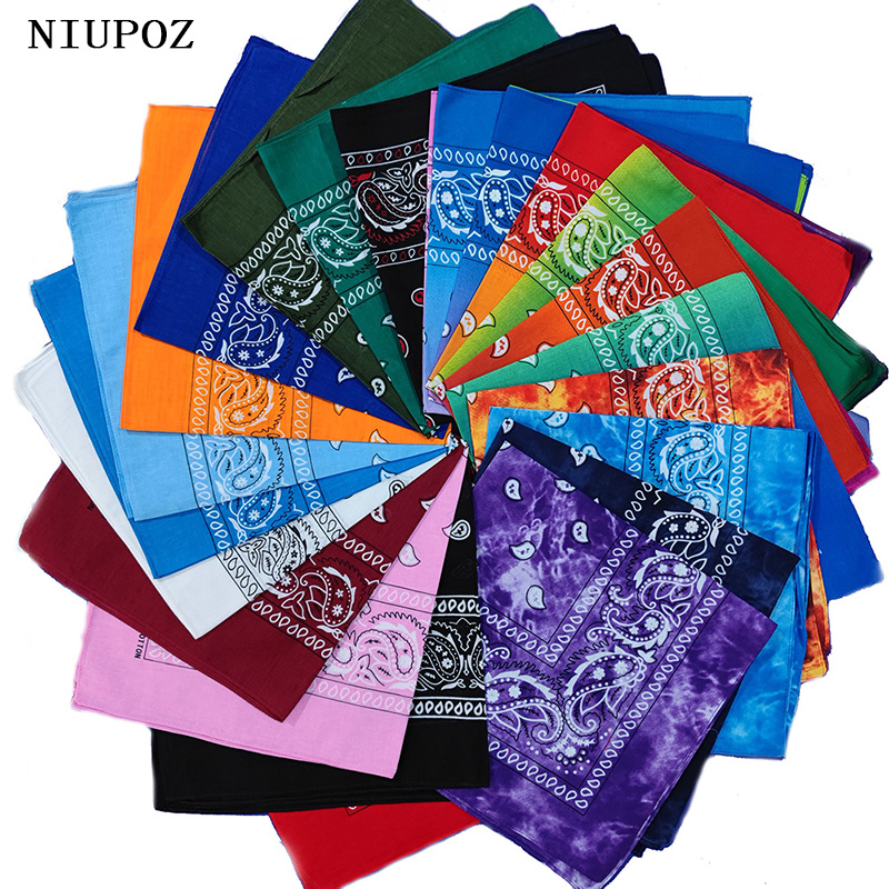 Bandana Blank White - Fashion Unisex Black Paisley Hip Hop