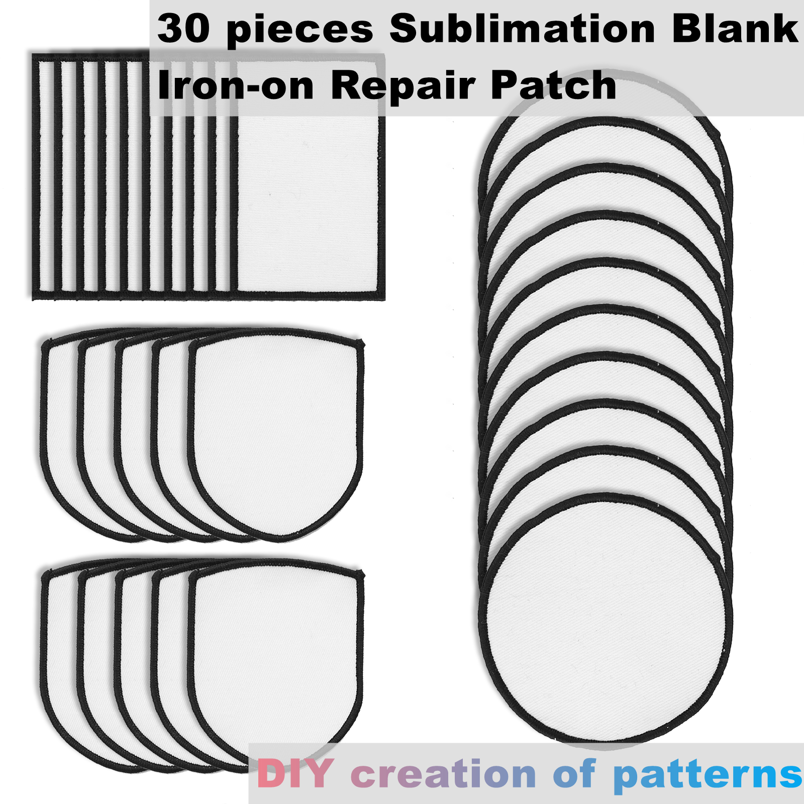 Hat Sublimation Blank - 30Pcs/Lot Sublimation Blank Iron-on Repair Patch