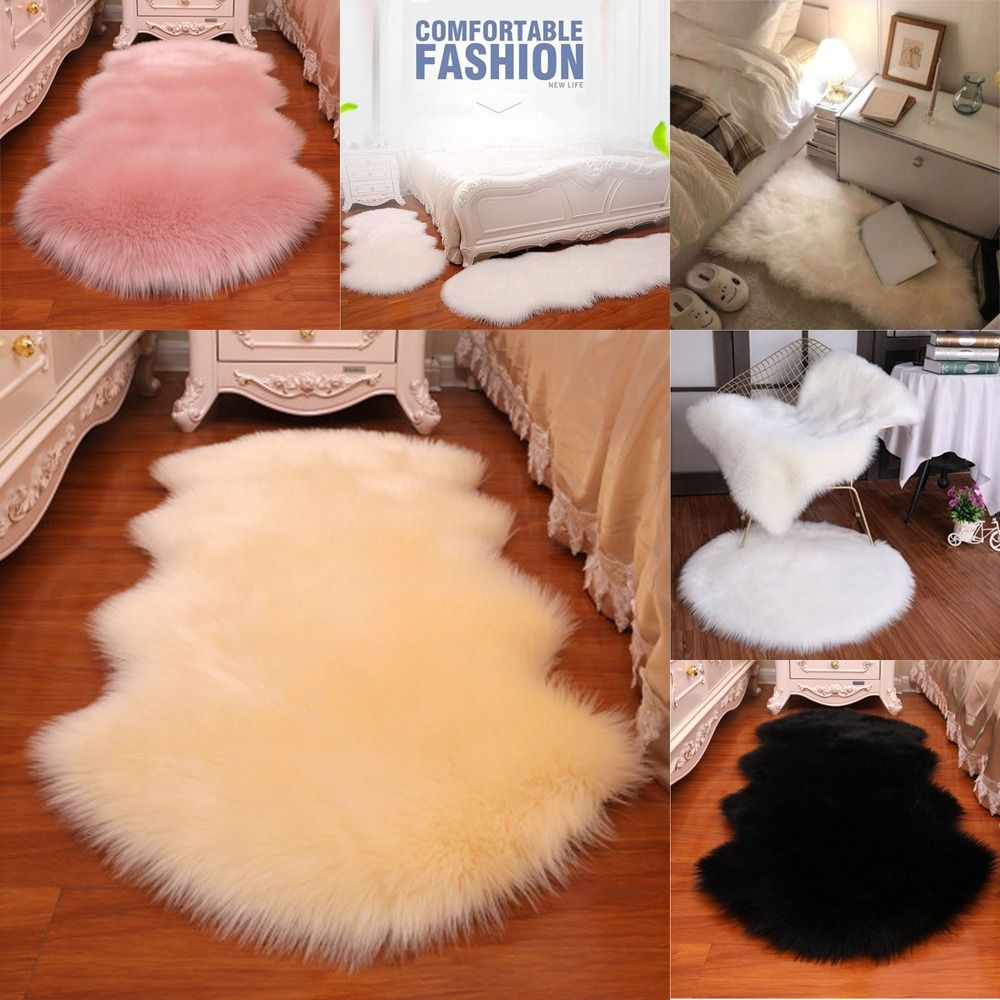 Door Mat Blank - Soft Faux Fluffy Shaggy Rugs Artificial