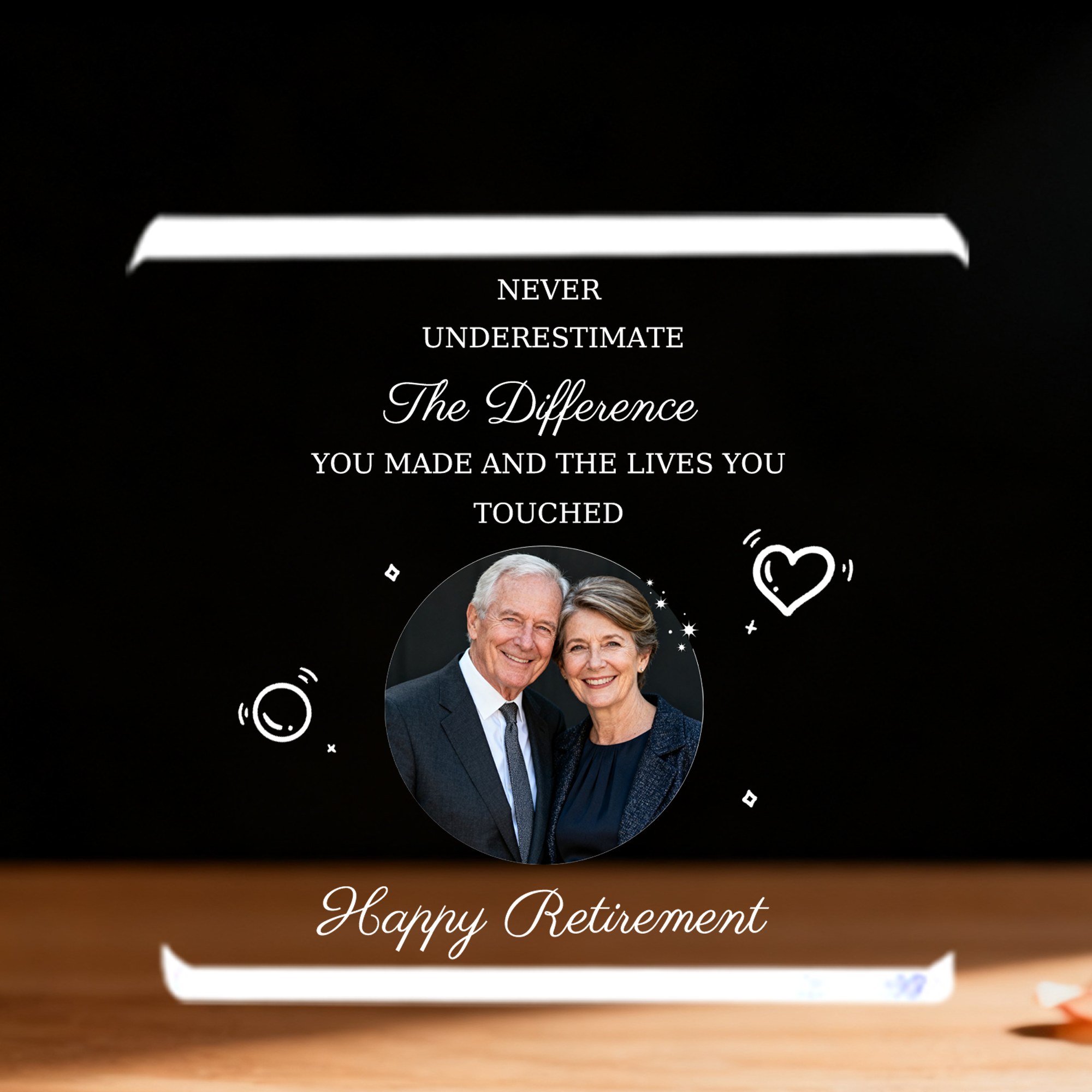 Photo Acrylic Block - Personalized Photo Acrylic Block Custom Retirement