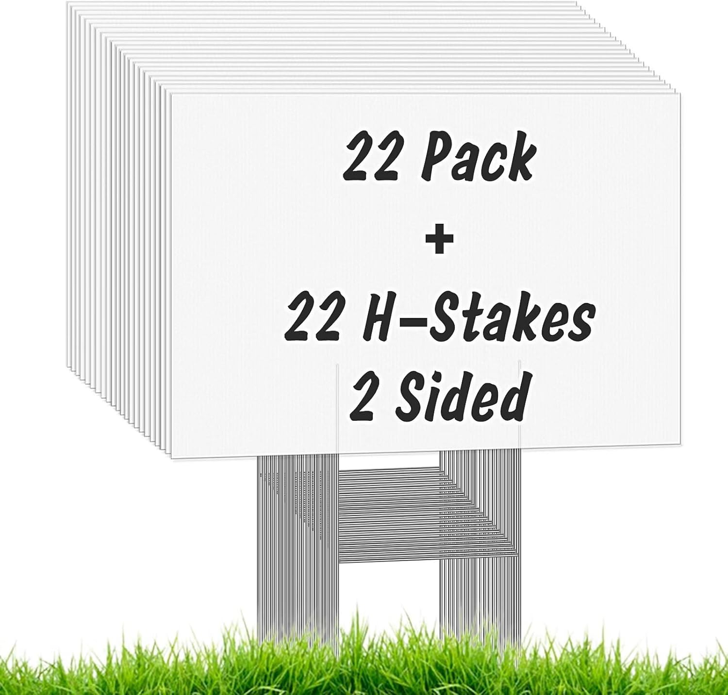 Yard Sign Blank - 22Pcs Blank Yard Signs with Stakes,