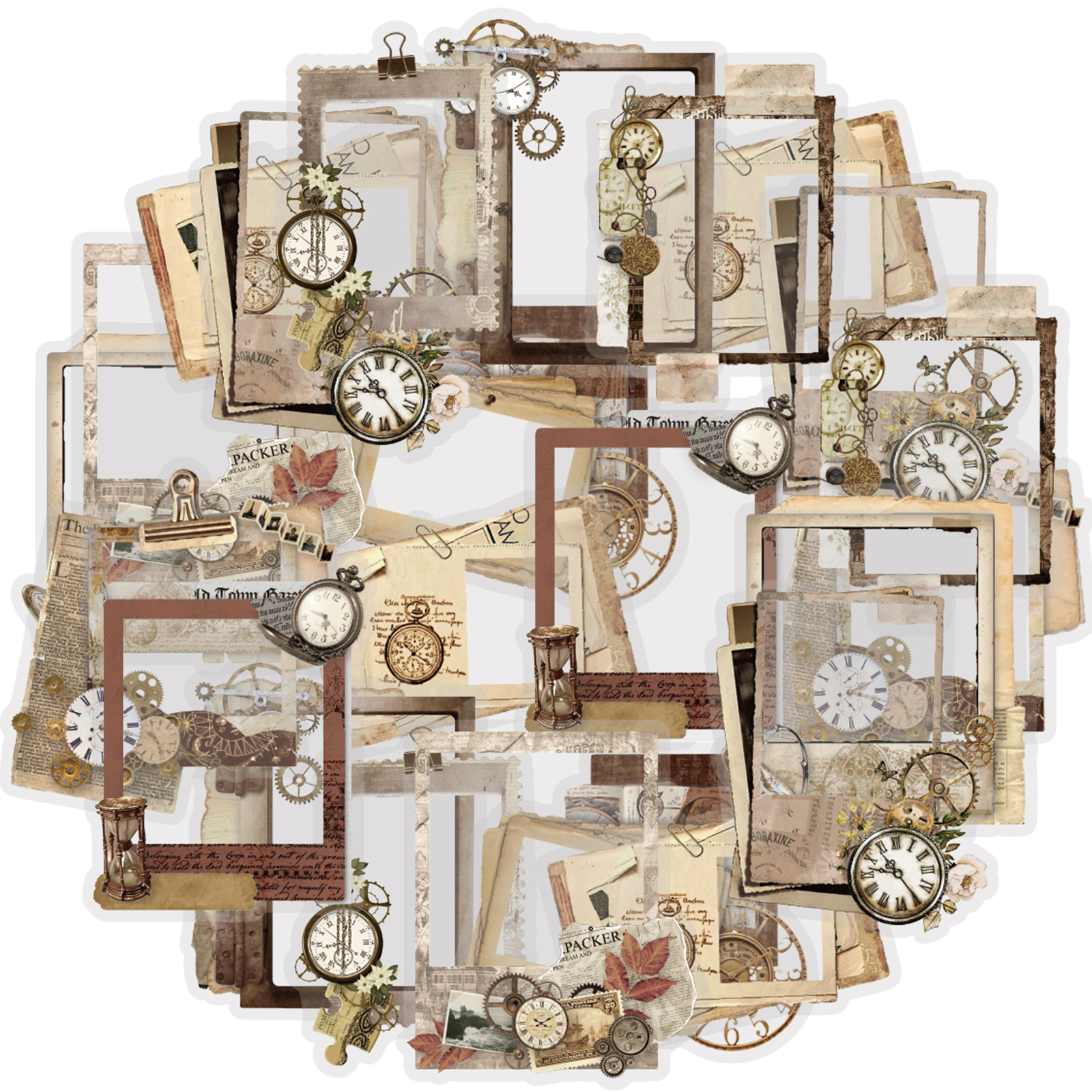 Laptop Sleeve Blank - Etori Life Time Stamp 20Pcs Steampunk