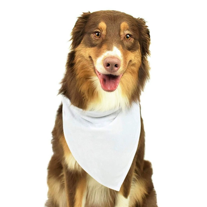 Bandana Blank White - 30pcs White Polyester Blank Dog Bandanas