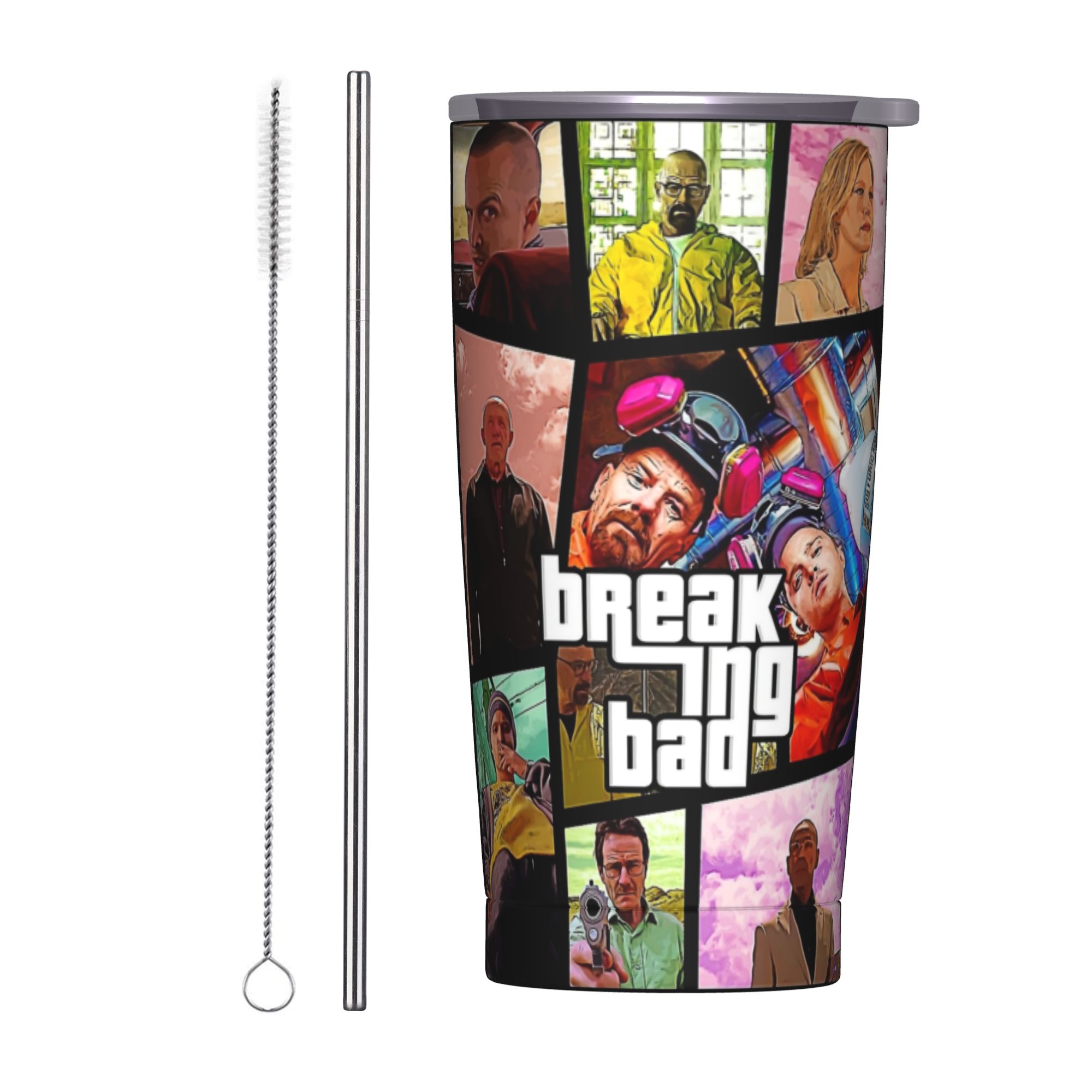 Tumbler 20Oz White - Breaking Bad Walter White Poster Insulated