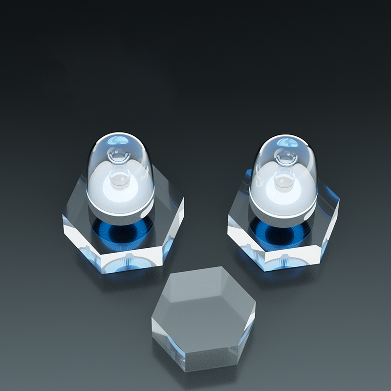 Photo Acrylic Block - Clear Polished Hexagonal Acrylic cube Display