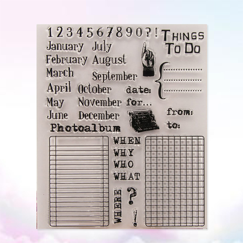 Photo Acrylic Block - Calendar Date Silicone Stamp Clear Transparent