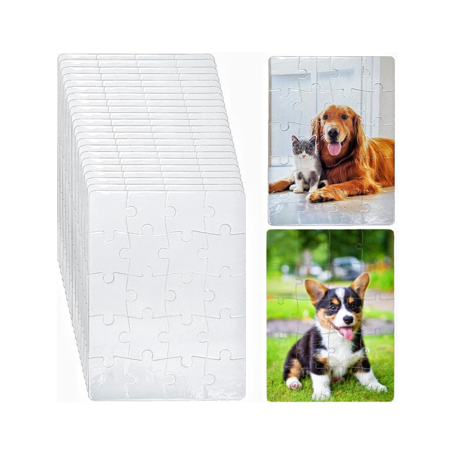 Puzzle Blank White - 6pcs Blank Sublimation Puzzles – A5