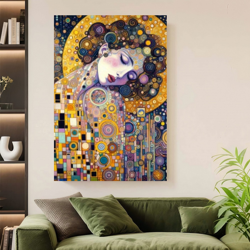 Canvas Wrap Ready - Framed S Gustav Klimt Inspired En