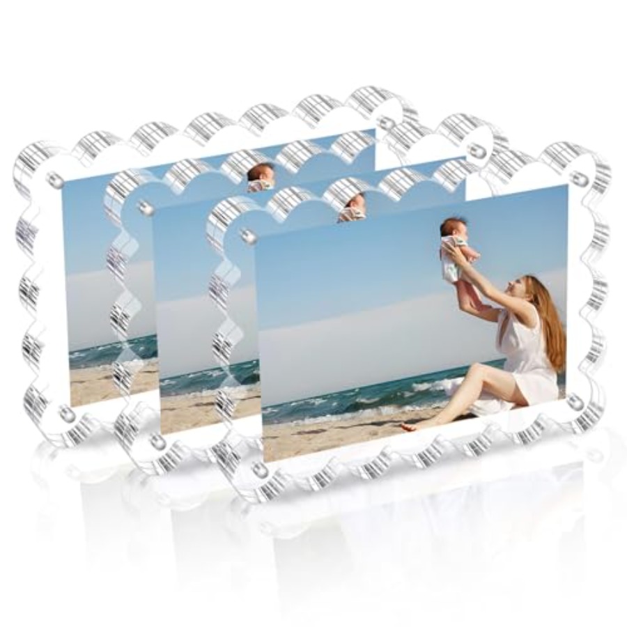 Photo Acrylic Block - 3 Pack Acrylic Picture Frame. inch