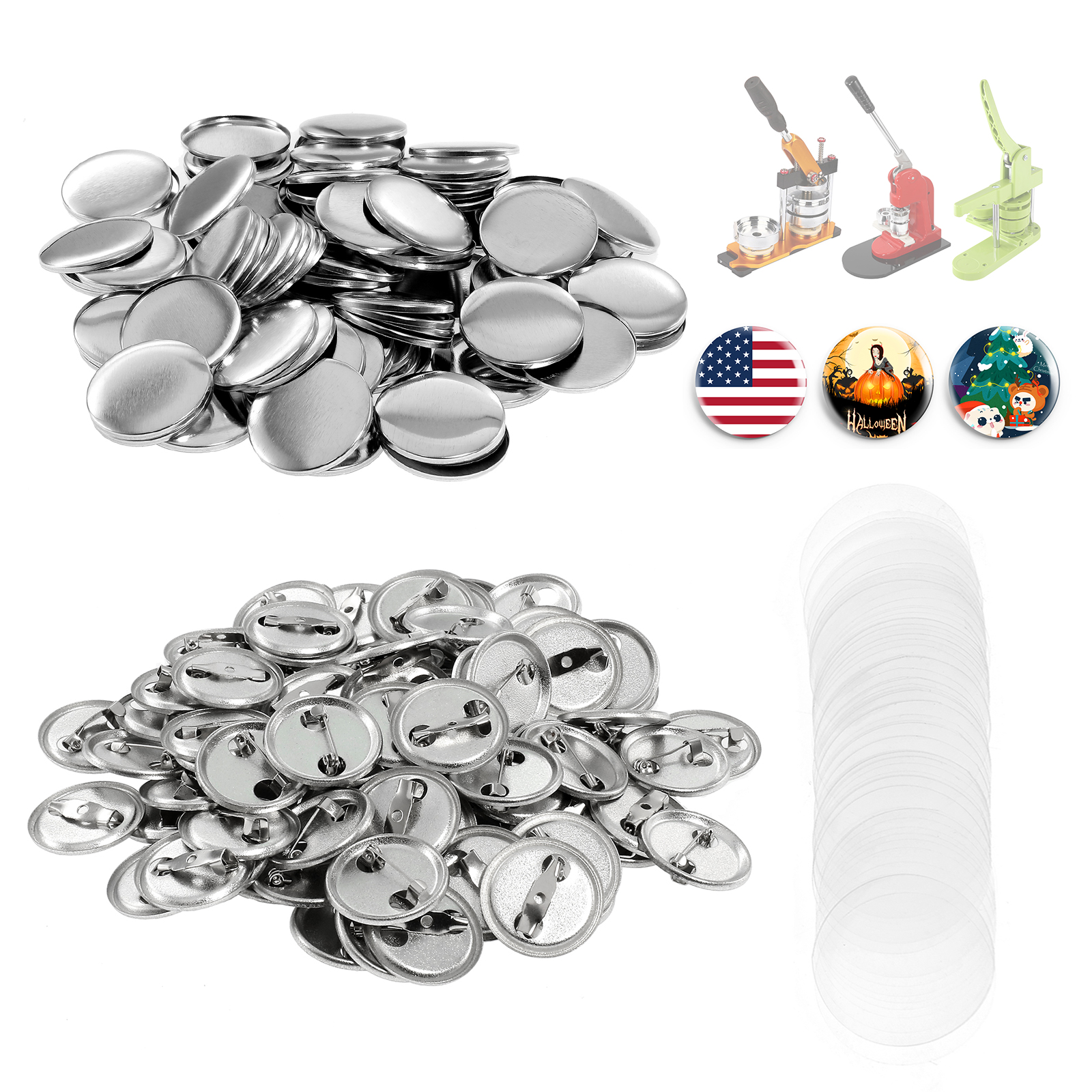 Button Badge Blank - 100Pcs Mini DIY Round Mirror Material