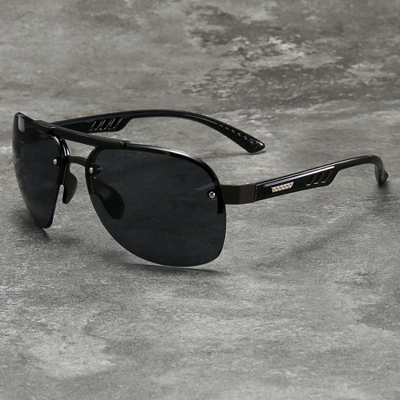 Metal Photo Panel - Fashion Gradient Lens Metal Sunglasses Men