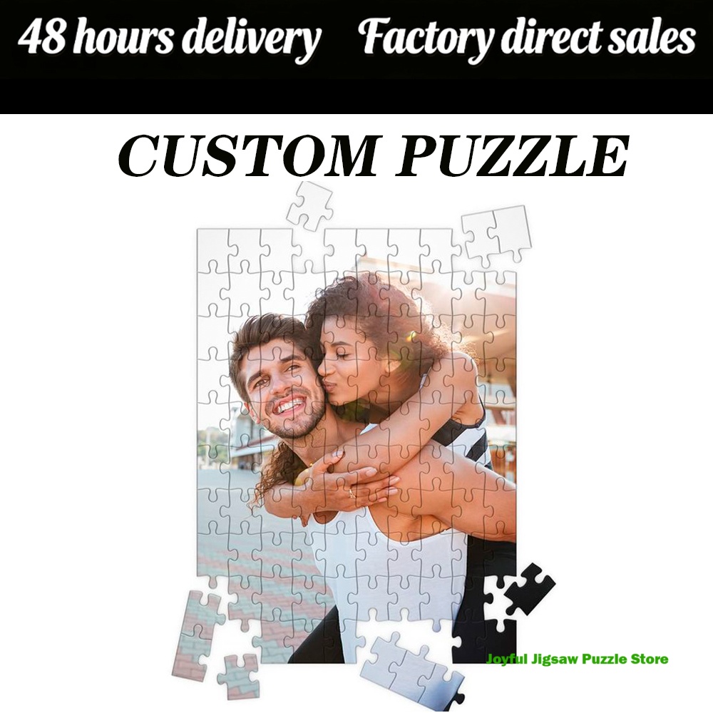 Puzzle Blank White - Personalized Photo Puzzle Custom Jigsaw for