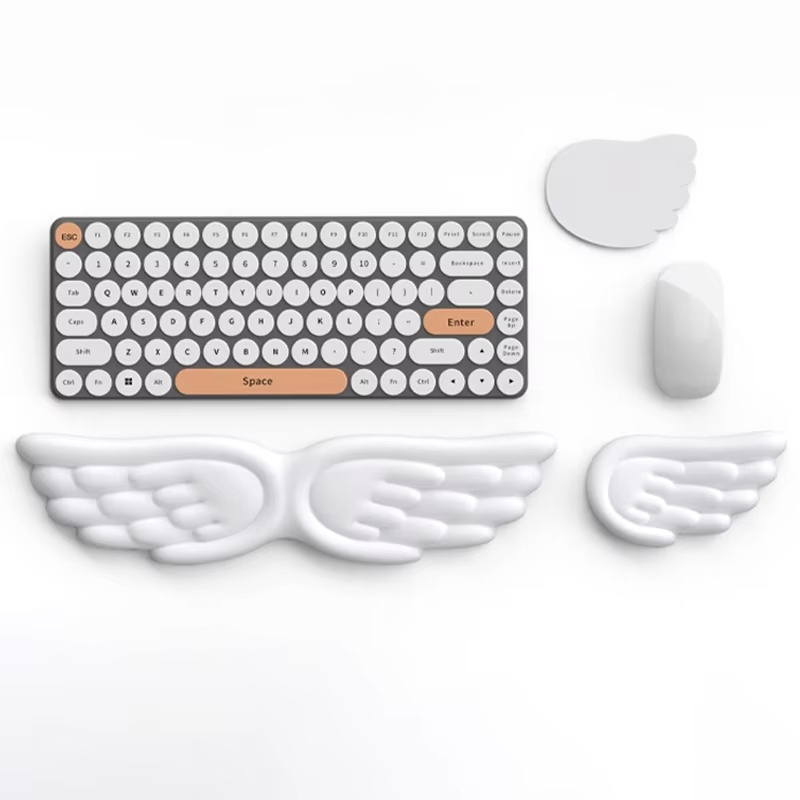 Mouse Pad Blank Sublimation - Angel Wings Shaped Keyboard Mouse Wrist