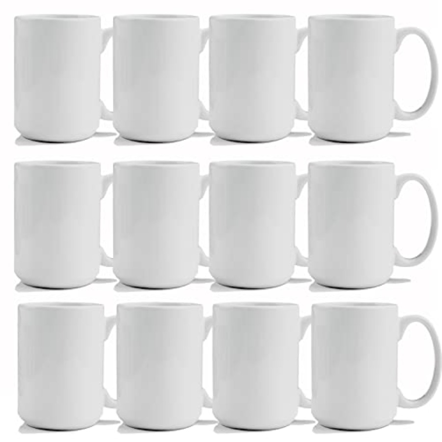 Sublimation Mug White - Sublimation Mugs 15 oz Sublimation Blanks