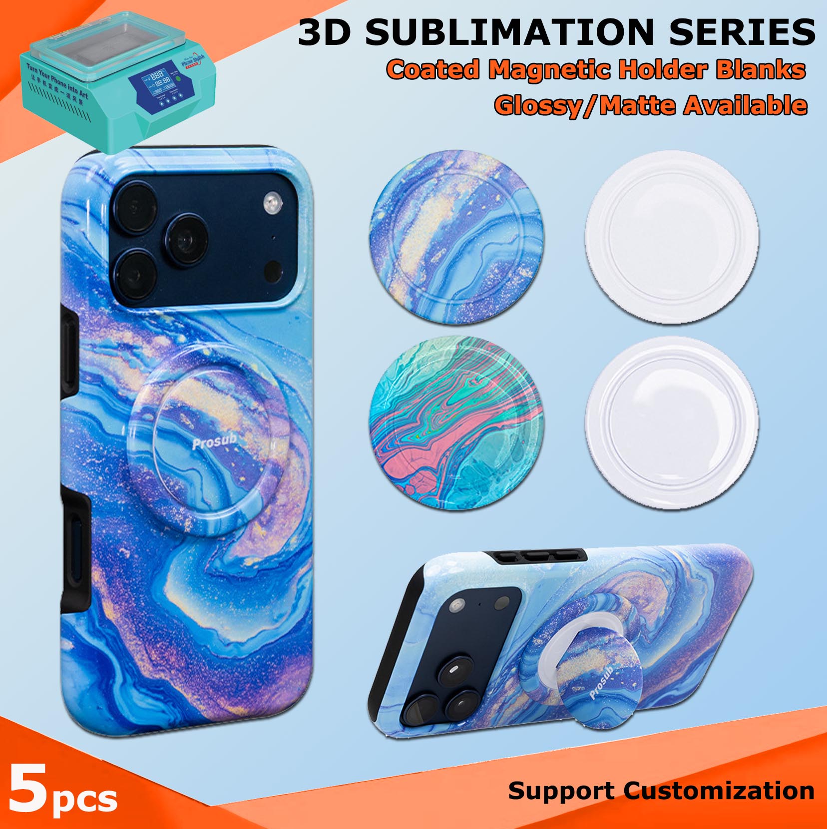 Phone Case Blank Print - Fonlyu 5pcs Hard PC Magnetic Ring