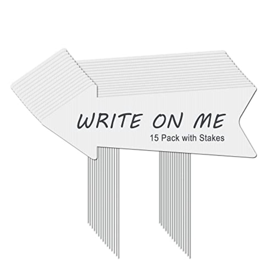 Yard Sign Blank - Blank Arrow Signs with Stakes 15