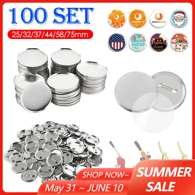 Button Badge Blank - 100Set Blank Badge Pin Button Maker
