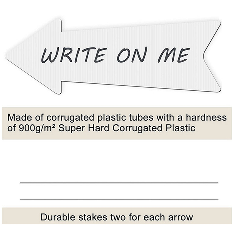 Yard Sign Blank - B50C Directional Arrows Signs With Stakes,