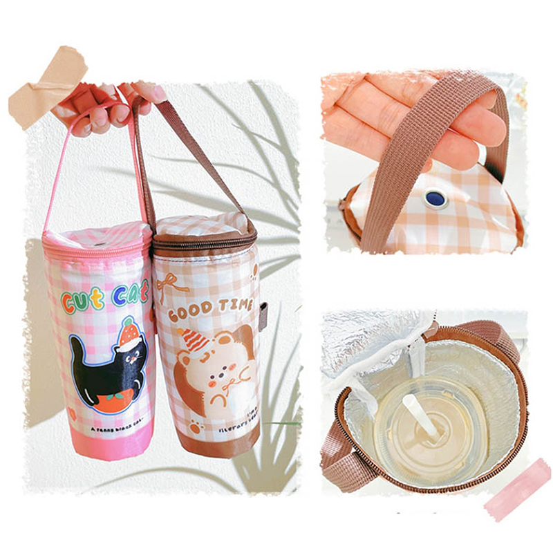 Tote Bag Sublimation - Eco-Friendly Insulated Milk Tea Tote Bag