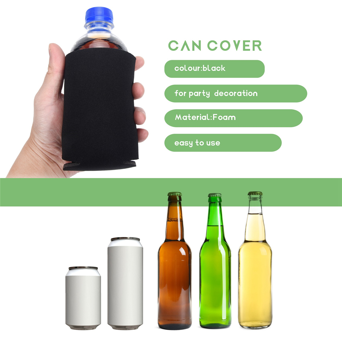 Water Bottle Blank - Lo-ok Bulk Can Coolers (25-Pack) Blank