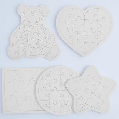 Puzzle Blank White - 5Pcs White Blank Jigsaw Puzzle Pieces