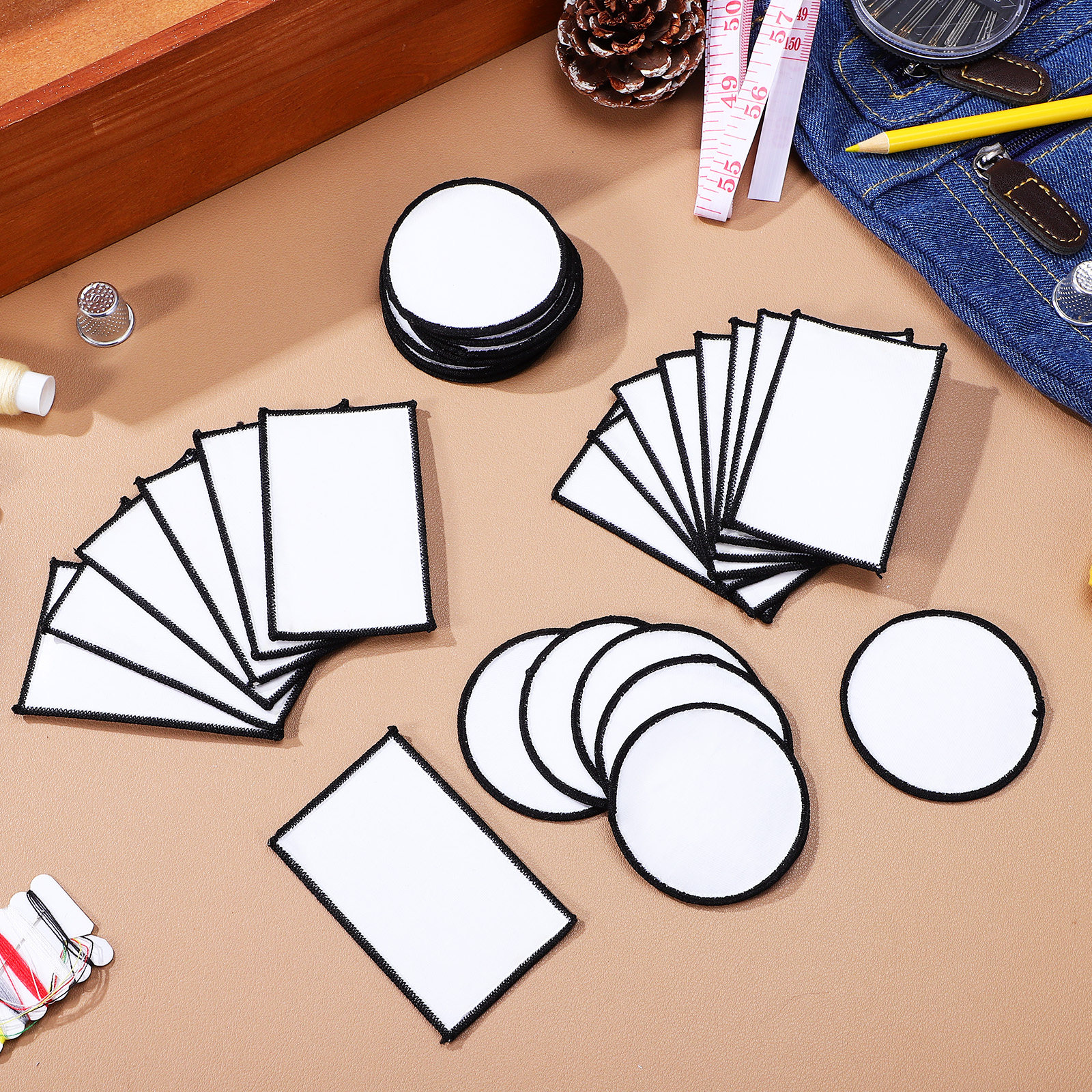 Hat Sublimation Blank - 30Pcs Adhesive Backing Blank Patches for
