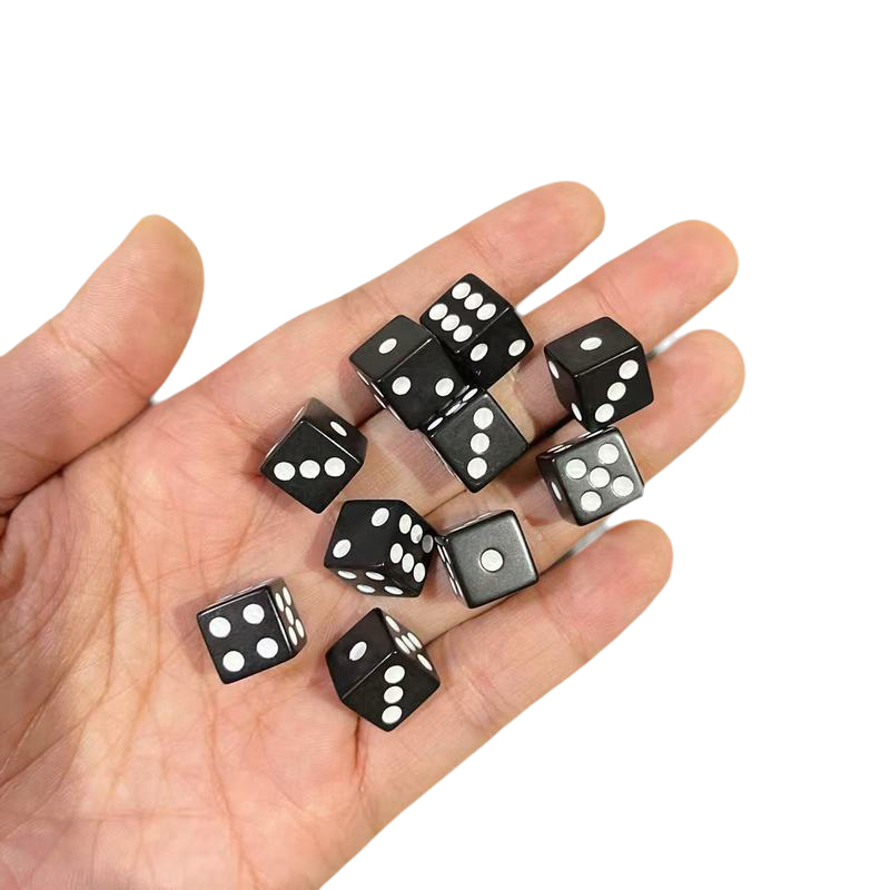 Puzzle Blank White - Wholesale 1000pcs Dots Dice 10mm Black