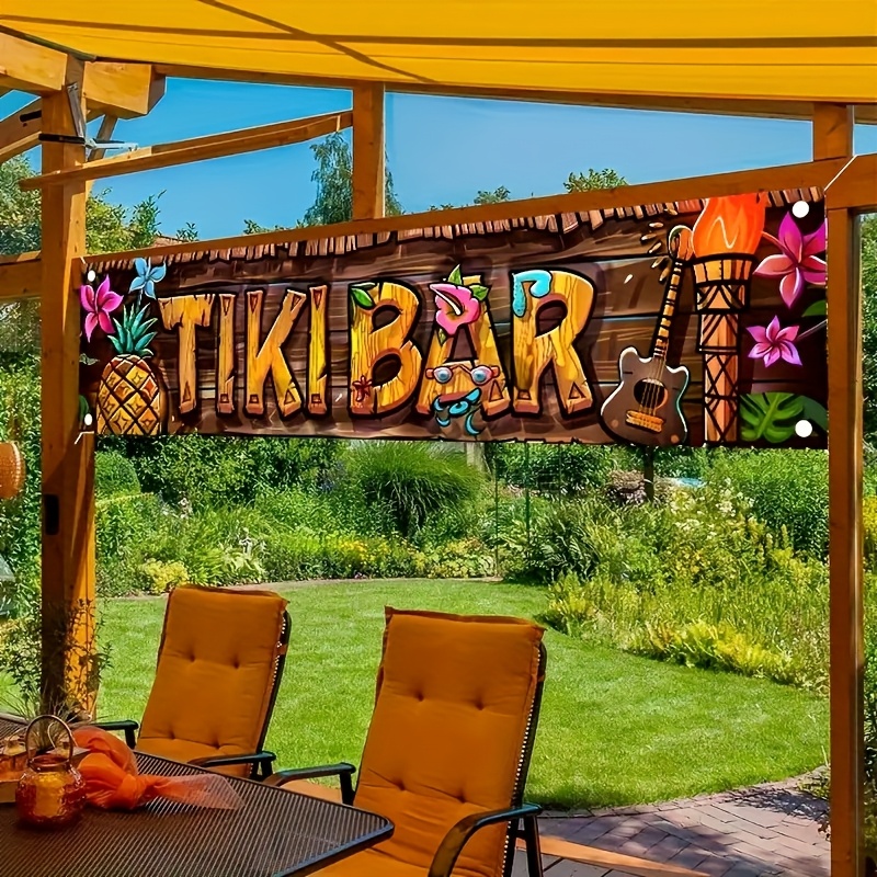 Yard Sign Blank - Tiki Bar Banner Tropical Hawaiian Beach