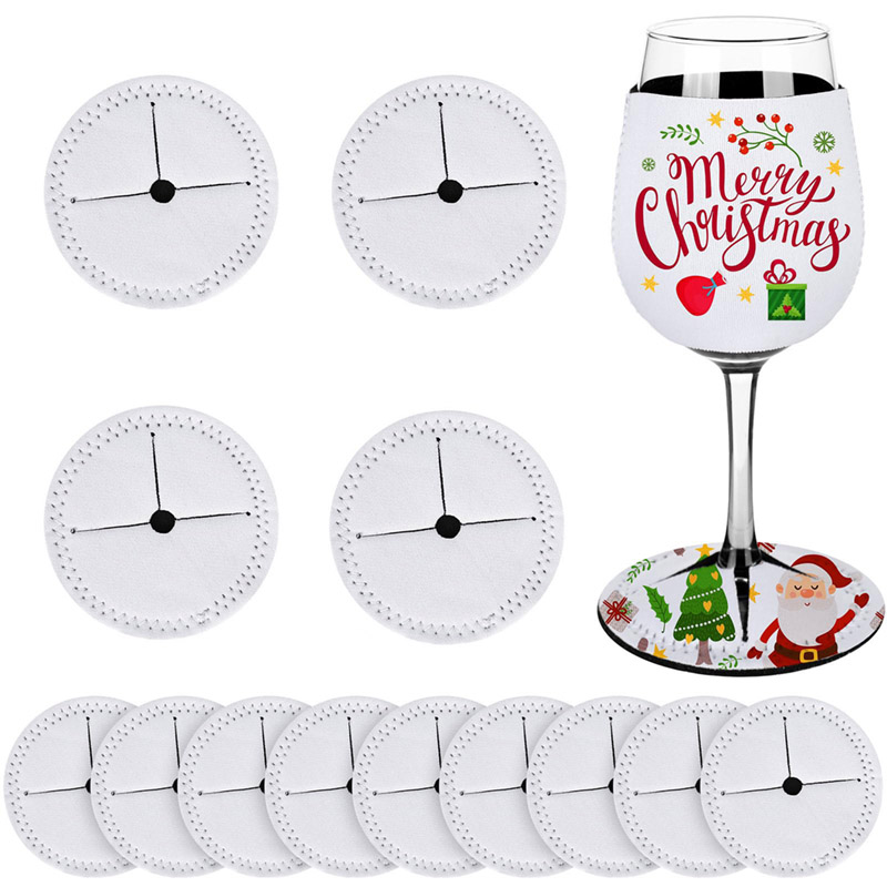 Coaster Sublimation Blank - 5/10Pcs Sublimation Wine Bottle Bags Glass