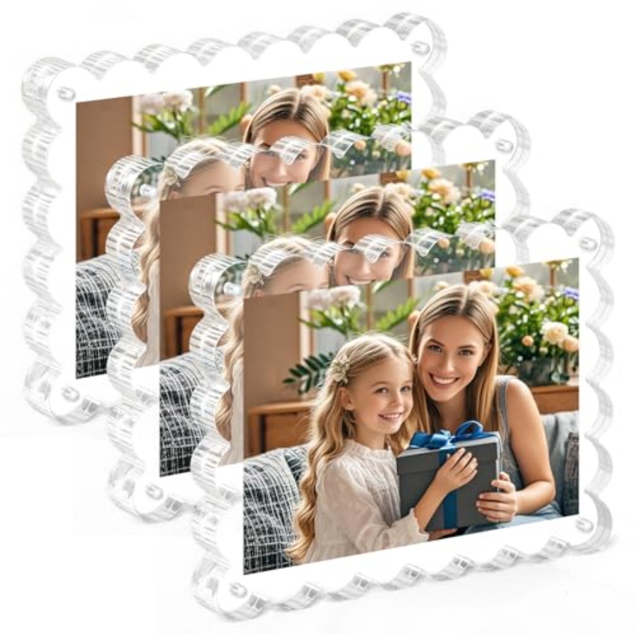 Photo Acrylic Block - 3Pack Magnetic Acrylic Picture Frames 5×7