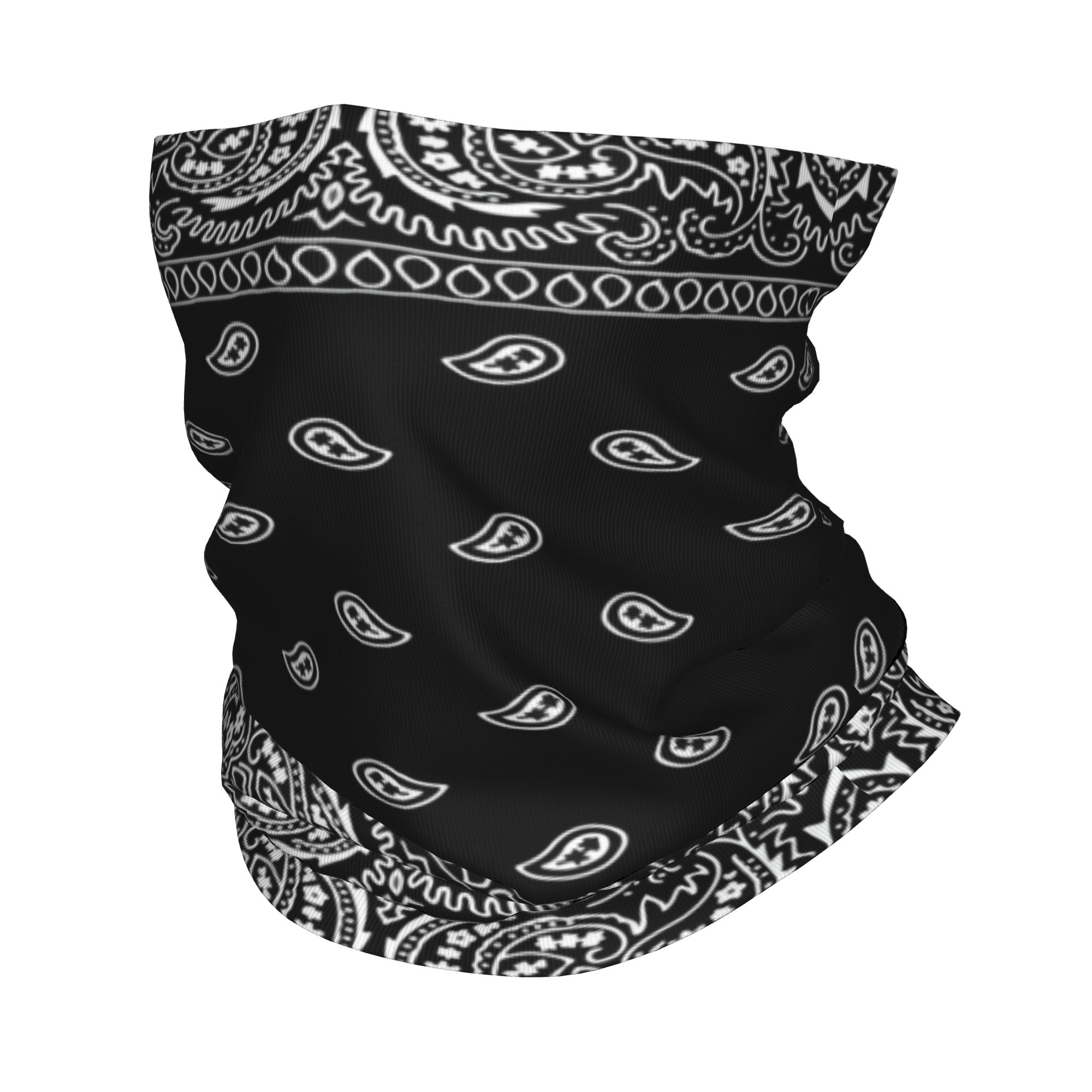Bandana Blank White - Custom Black and White Bandana Paisley