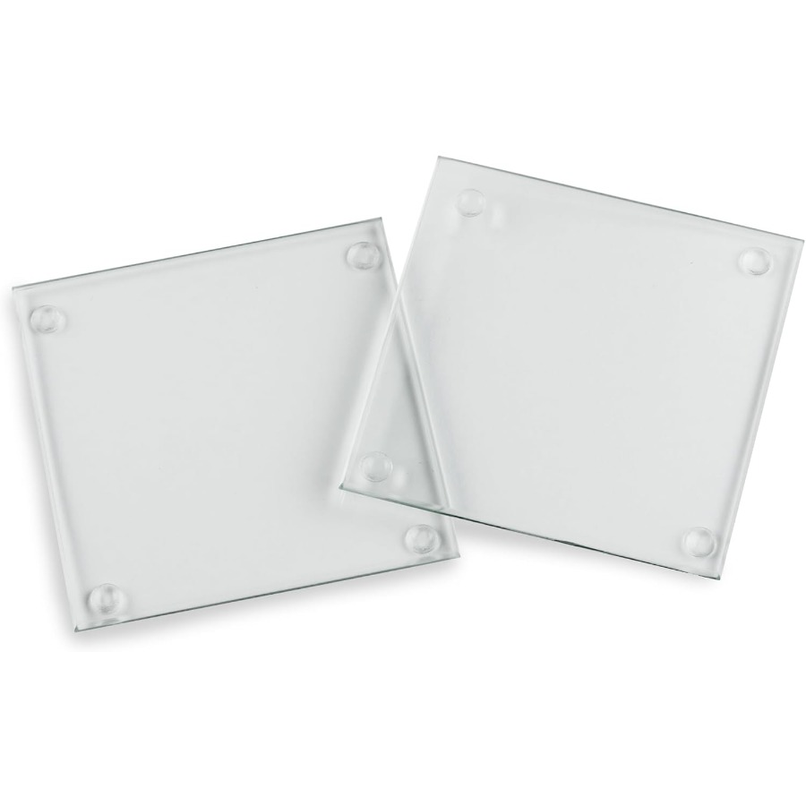 Coaster Sublimation Blank - Clear Glass Drink Coasters Set of
