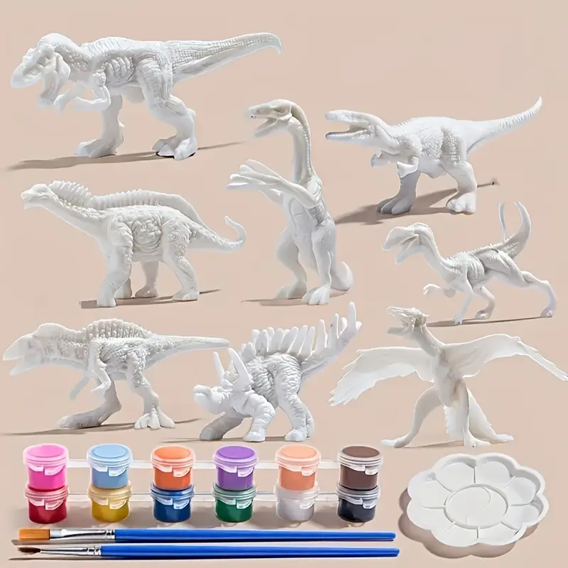 6pcs/8pcs, DIY Coloring Dinosa - Puzzle Blank White review and price