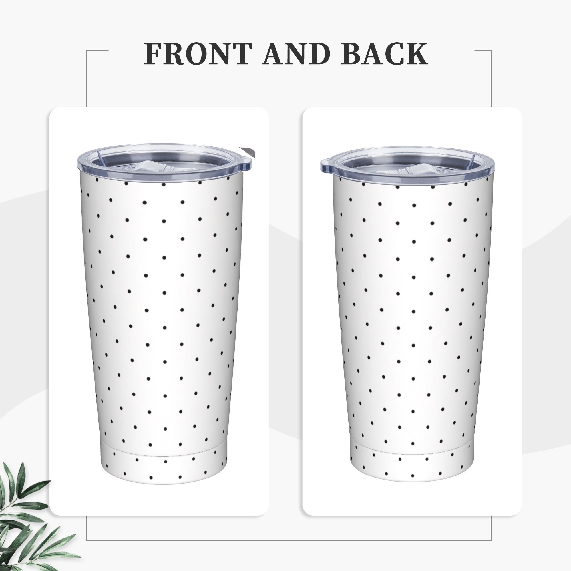 Black & White Polka Dot Patter - Tumbler 20Oz White review and price