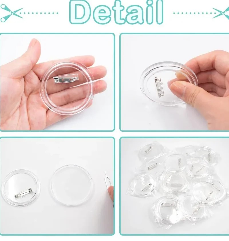 30pcs acrylic blank badge pin  - Button Badge Blank review and price