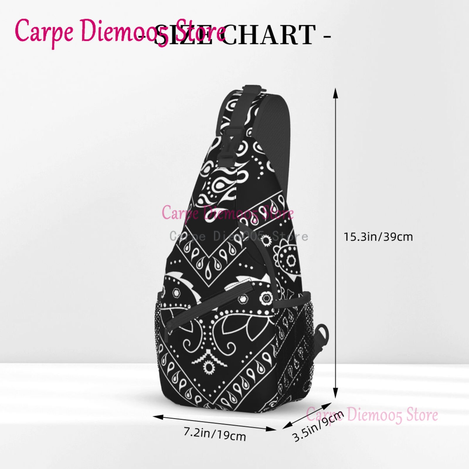 Black And White Paisley Chican - Bandana Blank White review and price