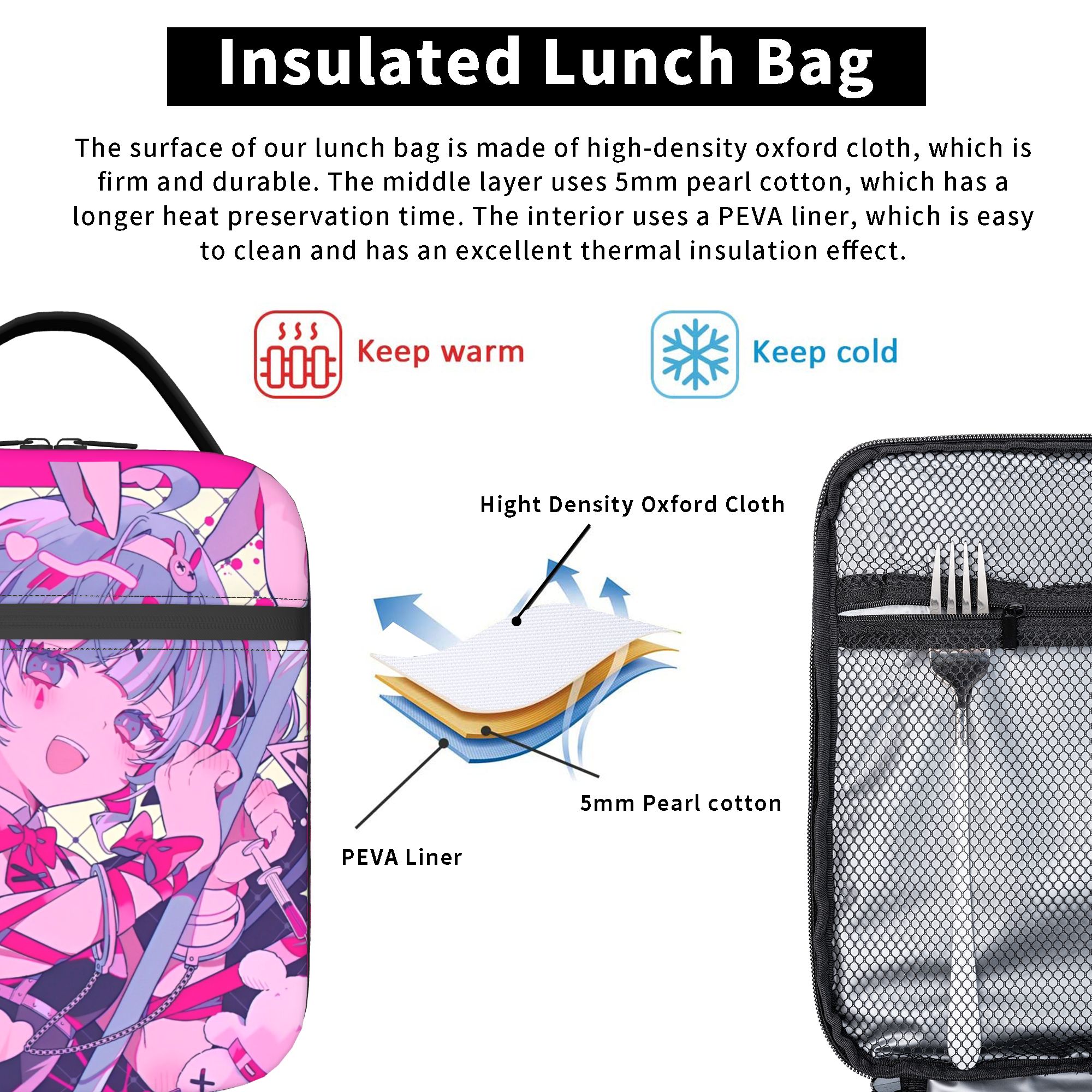 Hatsune Miku  Insulated Lunch  - Tote Bag Sublimation review and price