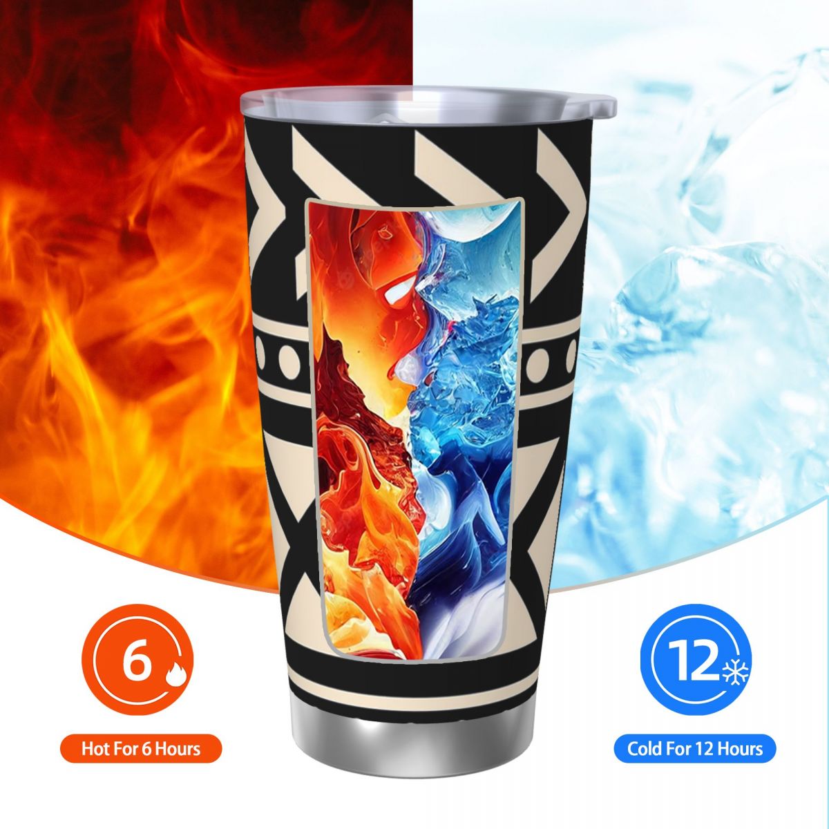 African Mud Cloth Black And Wh - Tumbler 20Oz White review and price