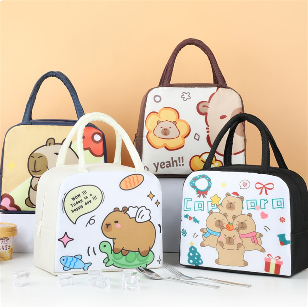 Cartoon Capybara Lunch Bag Ins - Tote Bag Sublimation review and price