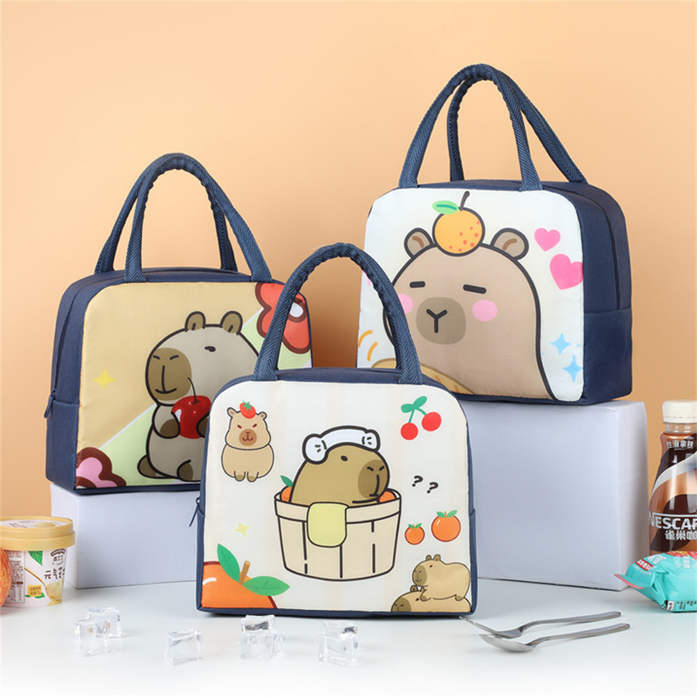 Cartoon Capybara Lunch Bag Ins - Tote Bag Sublimation review and price