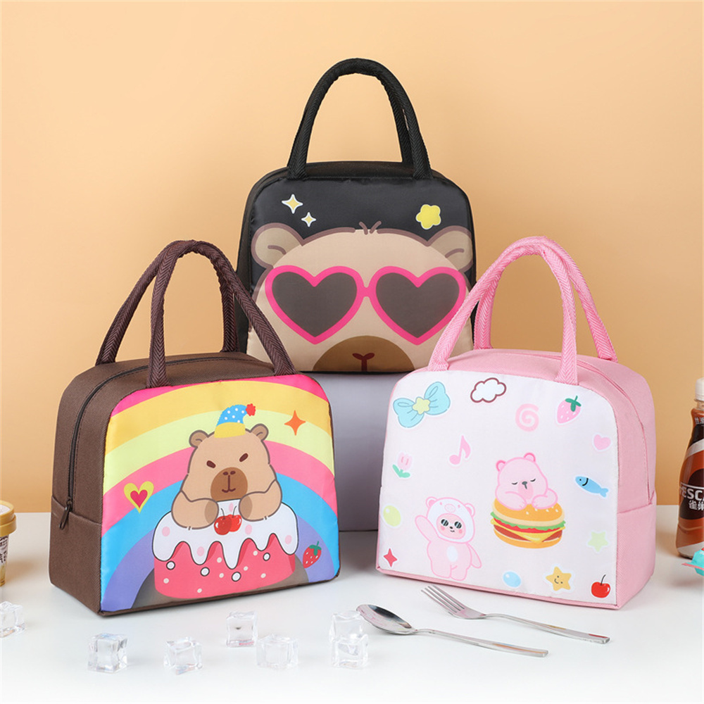 Cartoon Capybara Lunch Bag Ins - Tote Bag Sublimation review and price