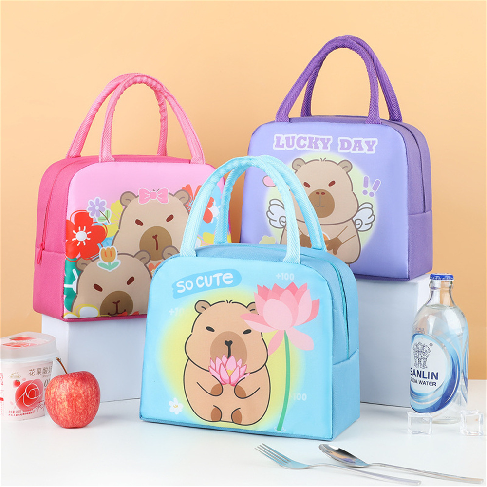 Cartoon Capybara Lunch Bag Ins - Tote Bag Sublimation review and price
