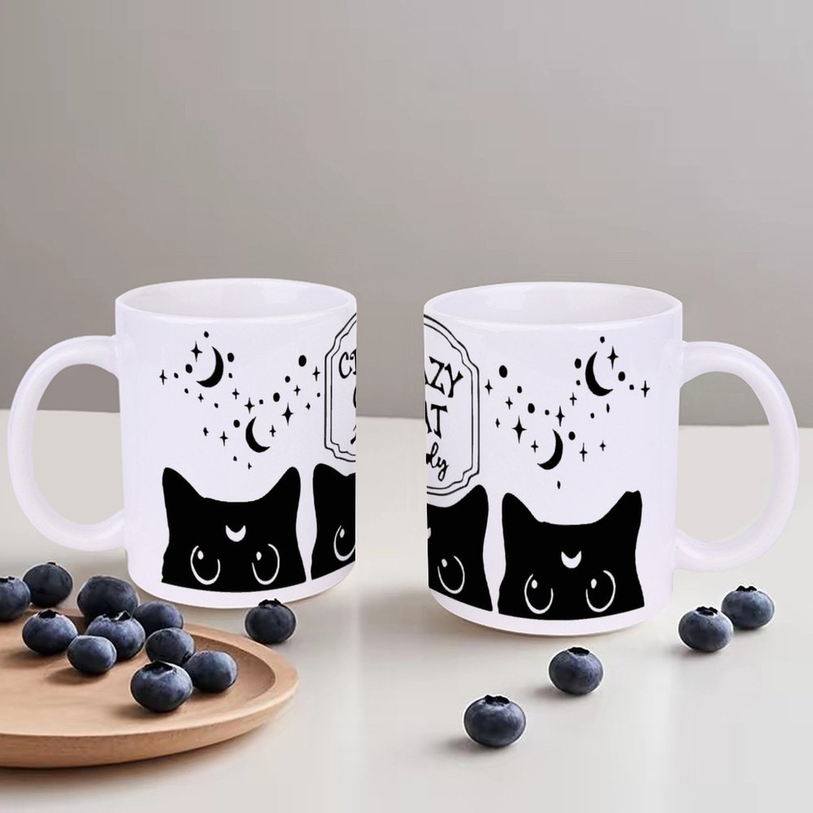 Three Black Cats With Crescent - Sublimation Mug White review and price