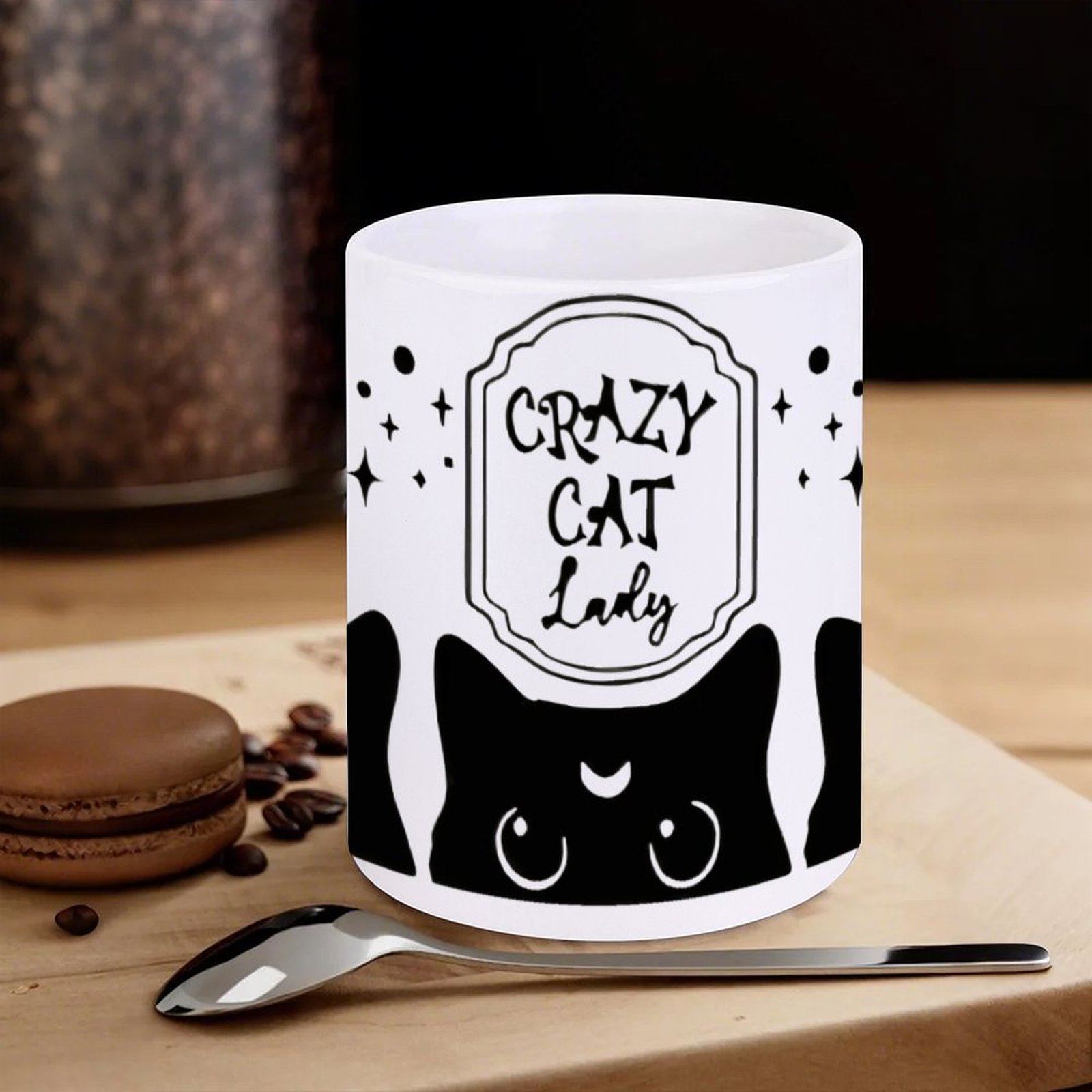Three Black Cats With Crescent - Sublimation Mug White review and price