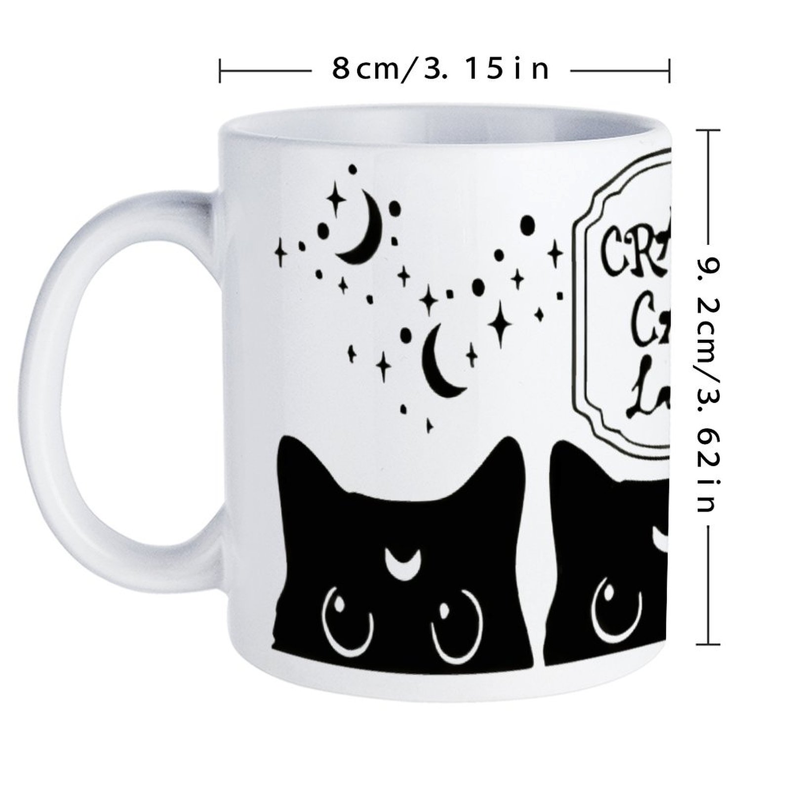 Three Black Cats With Crescent - Sublimation Mug White review and price