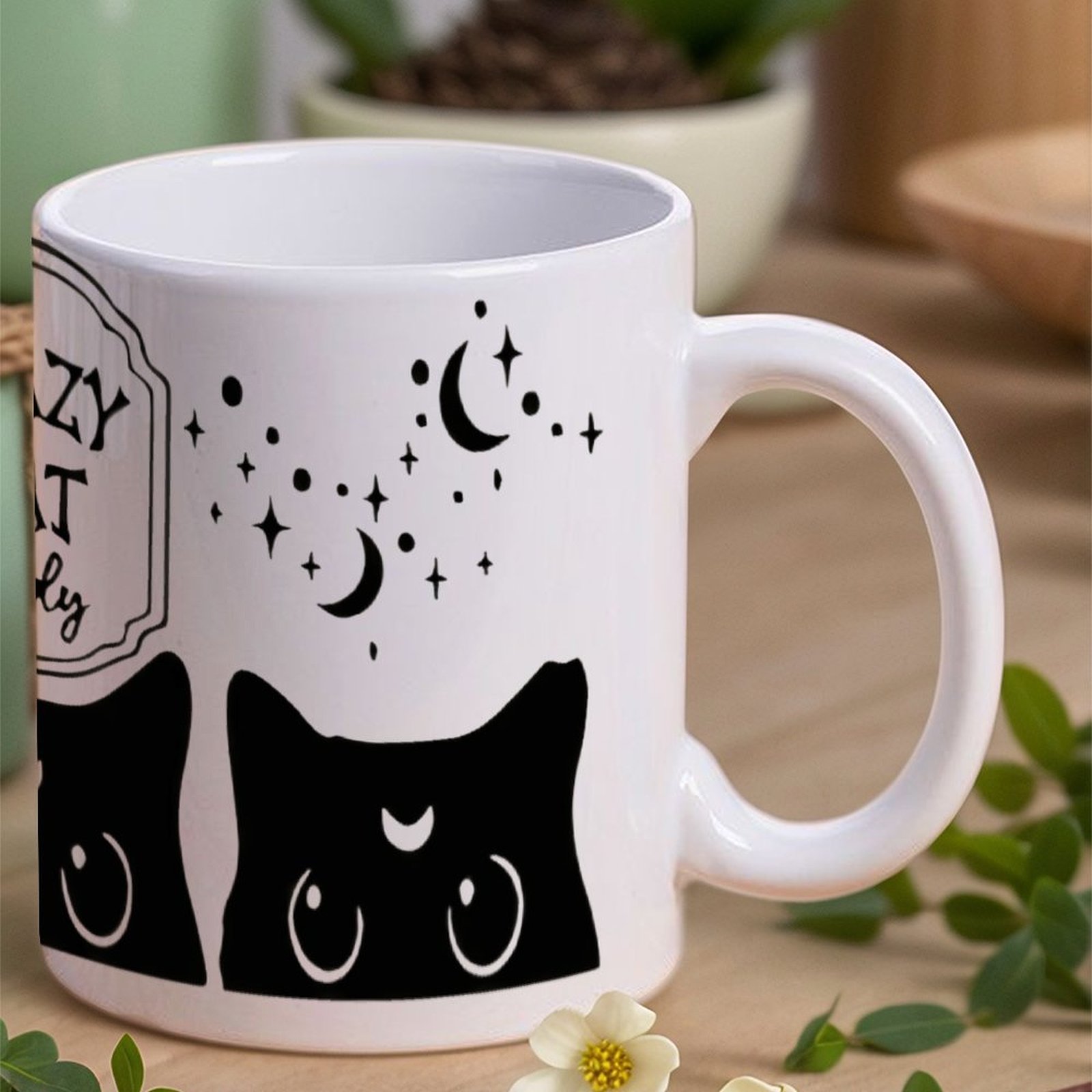 Three Black Cats With Crescent - Sublimation Mug White review and price