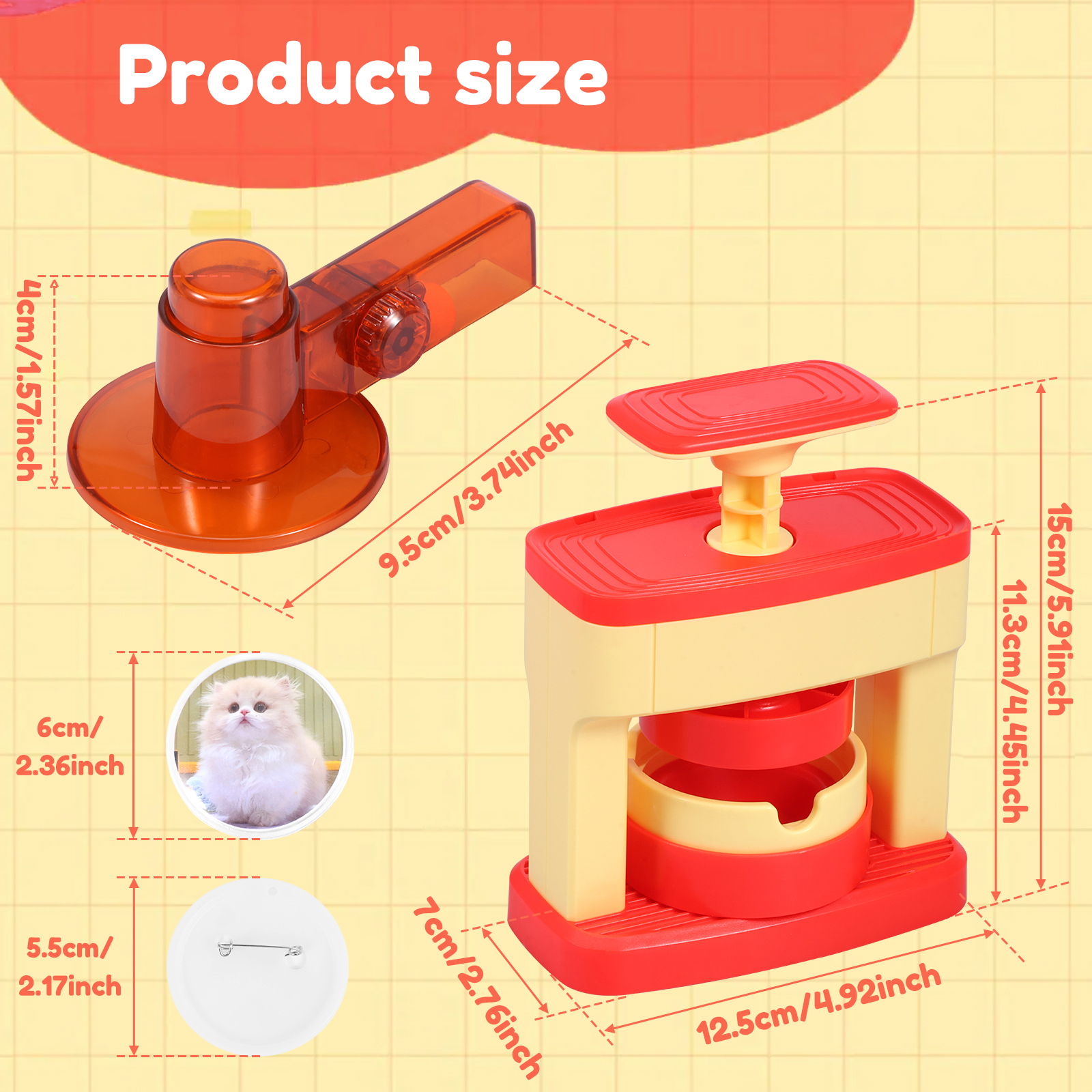 Kid Badge Maker Machine Set DI - Button Badge Blank review and price