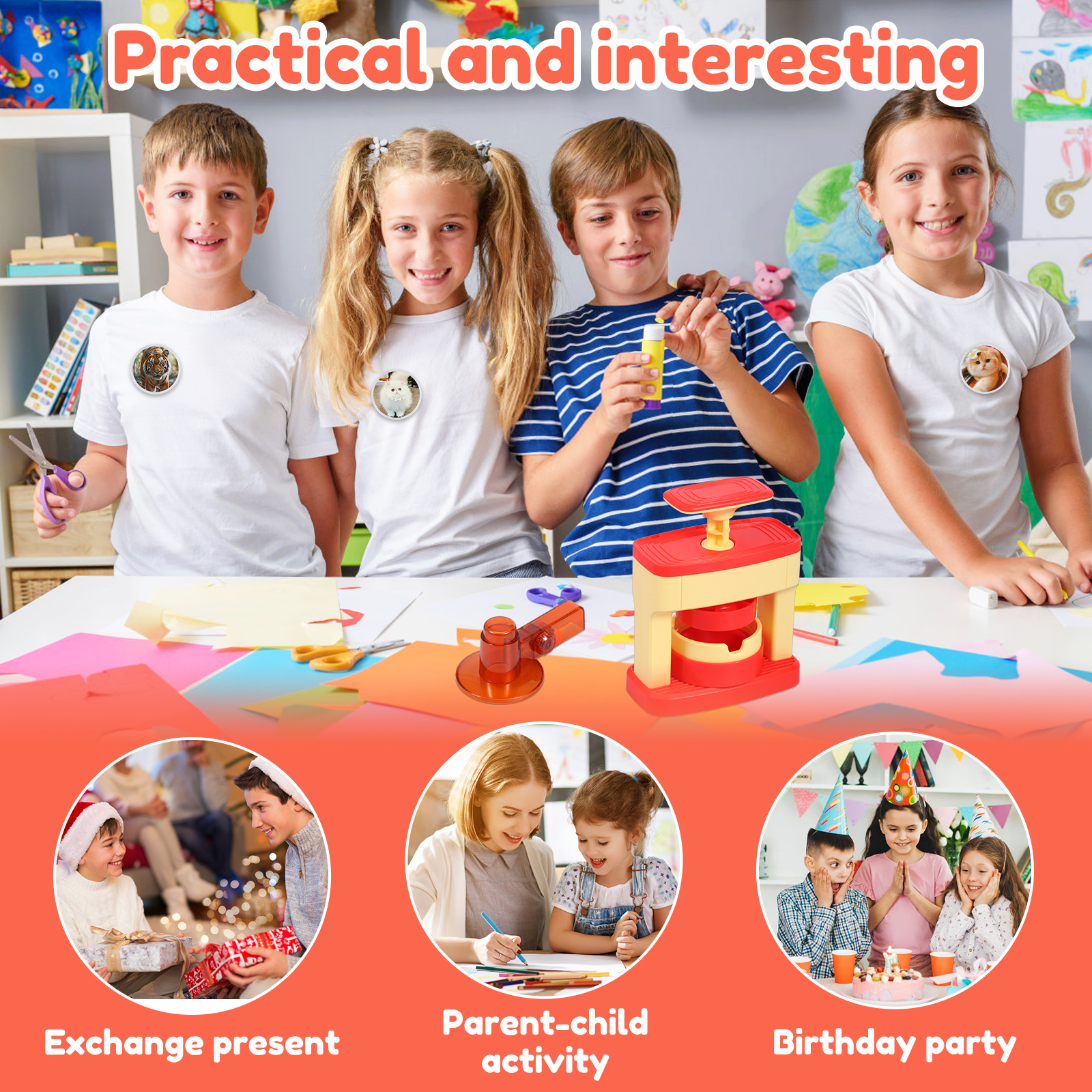 Kid Badge Maker Machine Set DI - Button Badge Blank review and price