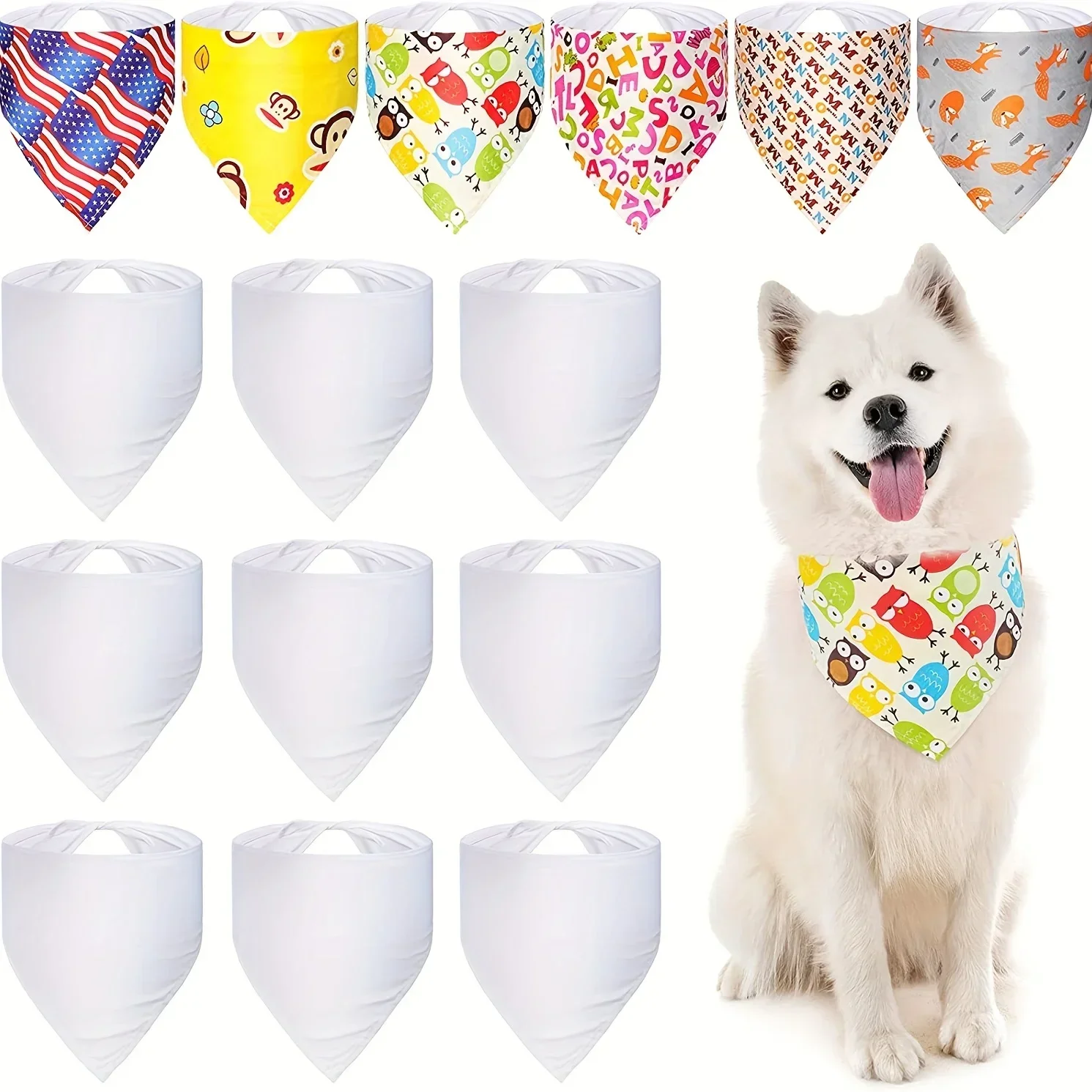 30pcs White Polyester Blank Do - Bandana Blank White review and price