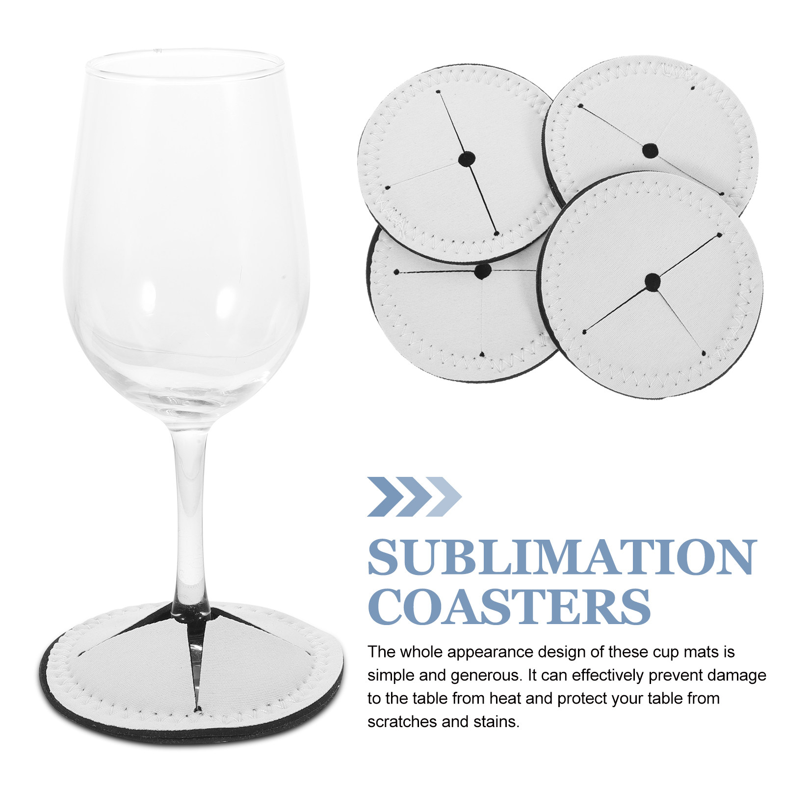 4Pcs Red Wine Cup Coasters Hea - Coaster Sublimation Blank review and price